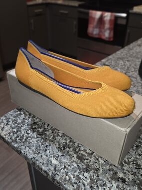 Women's Knit Ballet Flats in Lemondrop- Rothy's